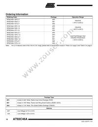 AT93C46A-10TU-1.8 Datasheet Page 10