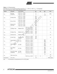 AT93C46Y6-10YH-1.8 Datasheet Page 4