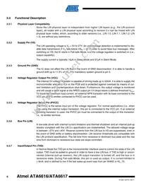 ATA6617-P3QW Datasheet Page 6