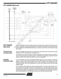 ATF1500ABV-15JI Datasheet Page 5