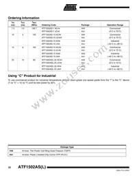 ATF1502AS-15JI44 Datasheet Page 22