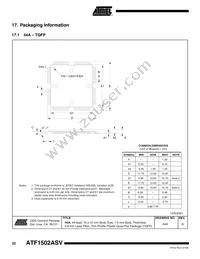 ATF1502ASV-15JI44 Datasheet Page 22