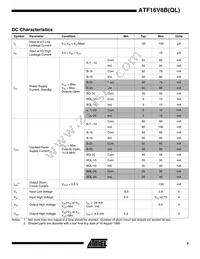 ATF16V8BQL-15XI Datasheet Page 3
