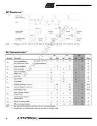 ATF16V8BQL-15XI Datasheet Page 4