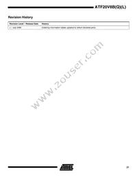 ATF20V8BQL-15PU Datasheet Page 21