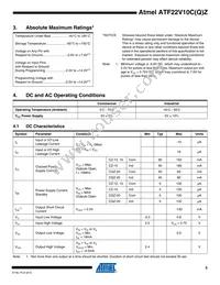 ATF22V10CQZ-20PI Datasheet Page 3