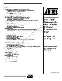 ATMEGA163L-4PI Datasheet Cover