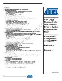 ATMEGA164P-20MCUR Datasheet Cover