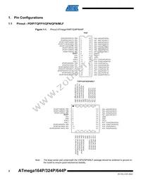 ATMEGA164P-20MCUR Datasheet Page 2
