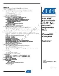 ATMEGA165V-8AI Datasheet Cover