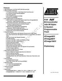 ATMEGA168-20MI Datasheet Cover