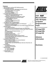 ATMEGA169V-1MC Datasheet Cover
