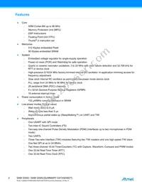 ATSAMG54N19B-AU Datasheet Page 2