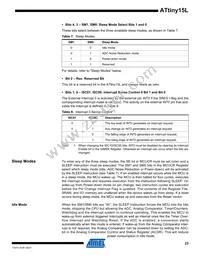 ATTINY15L-1SU Datasheet Page 23