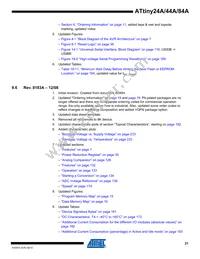 ATTINY84A-CCUR Datasheet Page 21