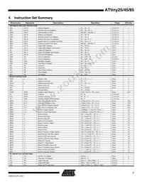 ATTINY85V-10SI Datasheet Page 7