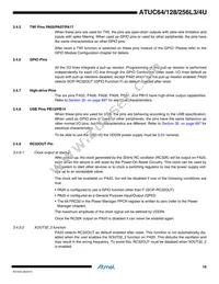 ATUC256L4U-D3HES Datasheet Page 19