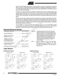 ATV750BL-15LM/883 Datasheet Page 2