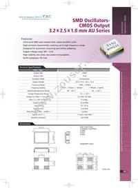 AU-14.7456MBE-T Datasheet Cover