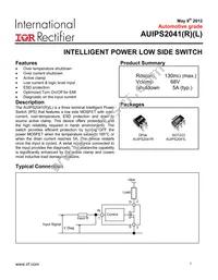 AUIPS2041RTRL Datasheet Cover