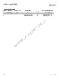 AUIRF2907ZS7PTL Datasheet Page 12