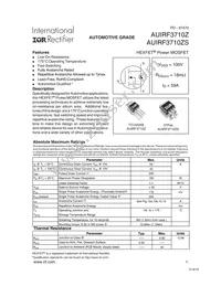 AUIRF3710Z Datasheet Cover