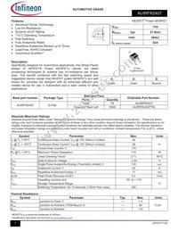 AUIRFR2407 Datasheet Cover