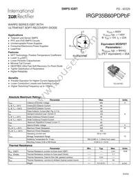 AUIRGP35B60PD Datasheet Cover