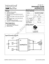 AUIRS20161S Datasheet Cover