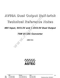 AV60A-048L-050D033N Datasheet Cover