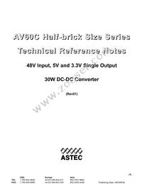 AV60C-048L-033F06-8 Datasheet Cover