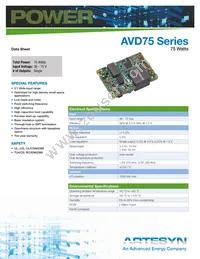 AVD75-48S3V3PB-6L Datasheet Cover