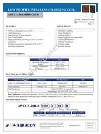 AWCCA-20R20H08-C01-B Datasheet Cover