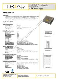 AWSP40-24 Datasheet Cover