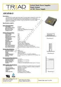 AWSP40-5 Datasheet Cover