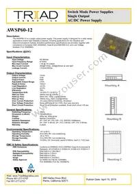 AWSP60-12 Datasheet Cover