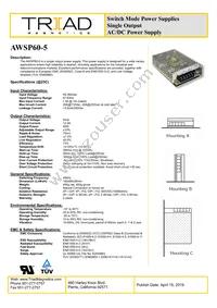 AWSP60-5 Datasheet Cover