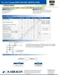 AWSZT-6.00MGD-T4 Datasheet Cover