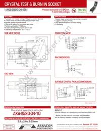 AXS-2520-04-10 Datasheet Cover