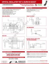 AXS-3225-04-05 Datasheet Cover