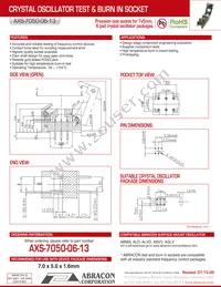 AXS-7050-06-13 Datasheet Cover