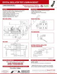 AXS-7550-06-05 Datasheet Cover