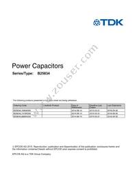 B25834L7685K9 Datasheet Cover