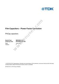 B32344E4162A780 Datasheet Cover