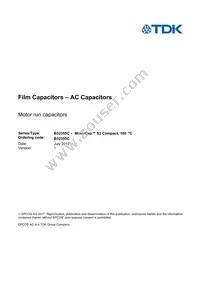 B32355C4305J015 Datasheet Cover