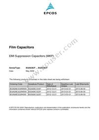 B32924E3225M189 Datasheet Cover