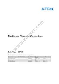 B37941K9474K60 Datasheet Cover