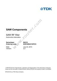 B39162B4310P810 Datasheet Page 3