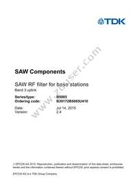 B39172B5085U410 Datasheet Page 3