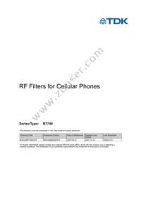 B39182B7749C910 Datasheet Cover